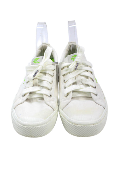 Cariuma Womens Lace Up Cap Toe Canvas Low Top Sneakers White Size 9
