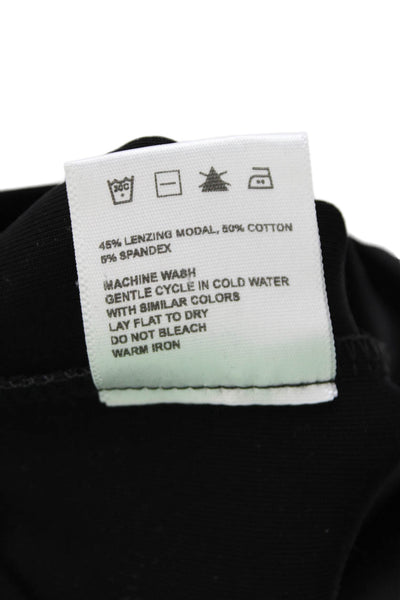 The Park Women Sweatpants Black Modal Cotton Spandex Size L