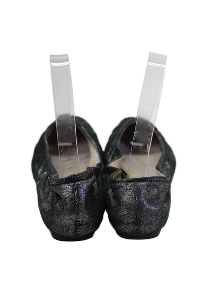 Vera Wang Lavender Label Womens Metallic Slip-On Ballet Flats Silver Size 8