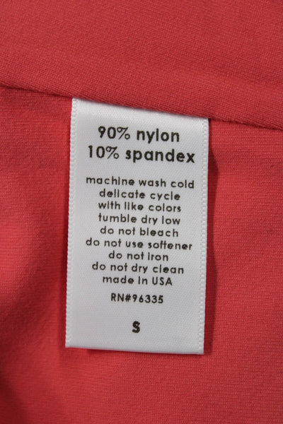 Susana Monaco Women Strapless Cropped Top Pink 90s Nylon Spandex Size S
