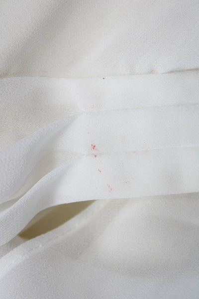 Allsaints Womens Sleeveless White Zip Blouse Polyester Designer Size 2