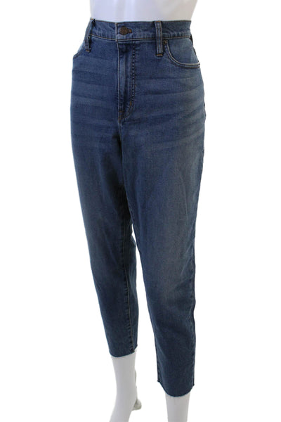 J Crew Women Skinny Ankle High Waist Dark Blue Jeans Size 31