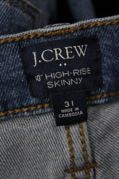 J Crew Women Skinny Ankle High Waist Dark Blue Jeans Size 31