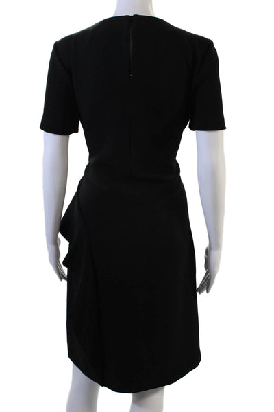 By Malene Birger Womens Sheath Midi Dress Black Short Sleeve Size 40