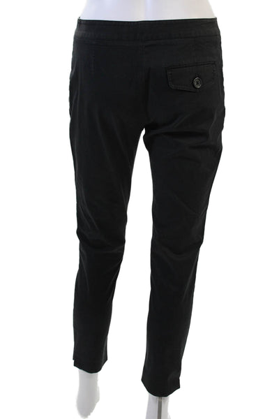 Robert Rodriguez Black Label Women Ankle Cropped Pants Black Army Button Size 2