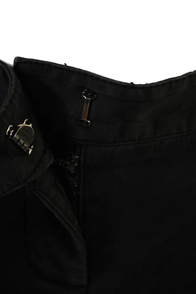 Robert Rodriguez Black Label Women Ankle Cropped Pants Black Army Button Size 2