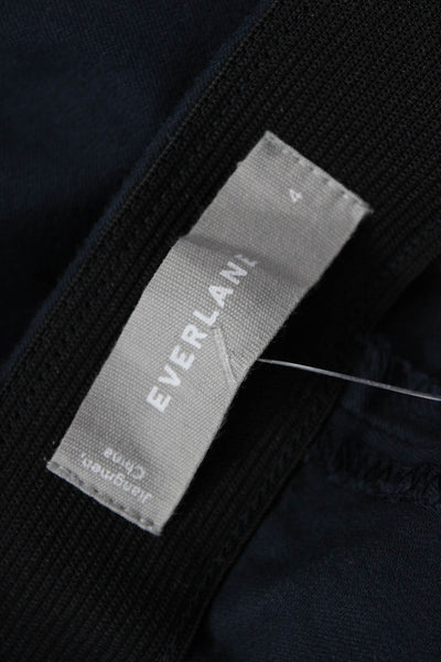 Everlane Women Ankle Cropped Pants Dark Blue Zip Size 4