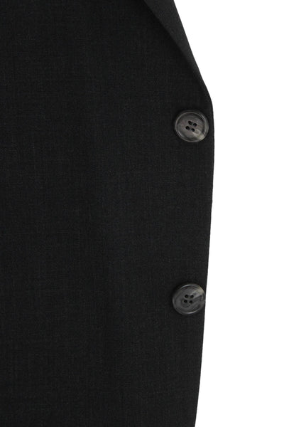Bill Blass Men Dark Gray 100% Wool Collared Button Blazer Size 50
