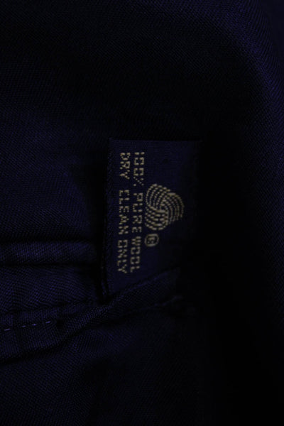 Bill Blass Men Dark Gray 100% Wool Collared Button Blazer Size 50