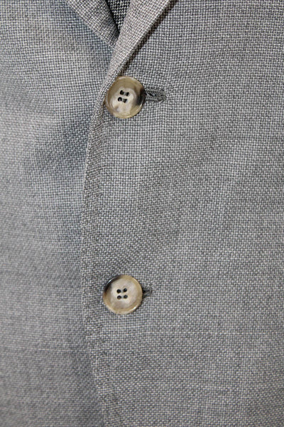 Giusto! Senza Regole Men Sport Coat Gray Pure Wool Button Size 52