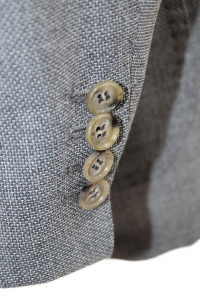 Giusto! Senza Regole Men Sport Coat Gray Pure Wool Button Size 52