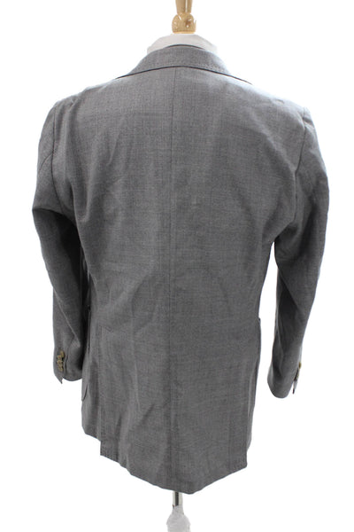 Giusto! Senza Regole Men Sport Coat Gray Pure Wool Button Size 52