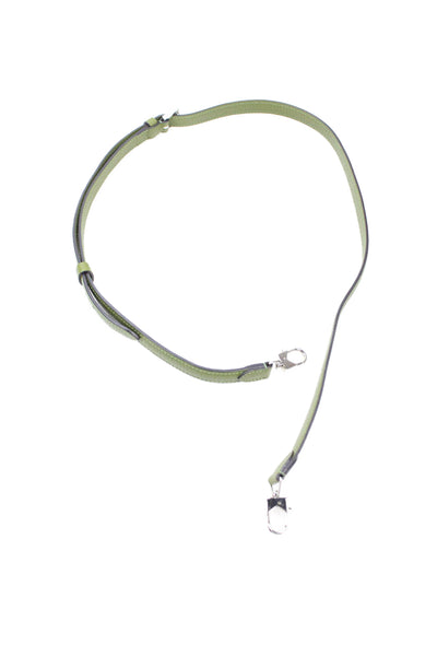 Moynat Womens Skinny Width Adjustable 38" Leather Handbag Strap Green