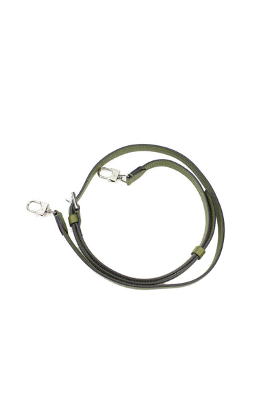 Moynat Womens Skinny Width Adjustable 38" Leather Handbag Strap Green