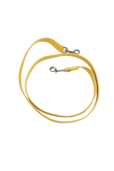 Akris Womens Skinny Width Grain Leather 42" Handbag Strap Yellow