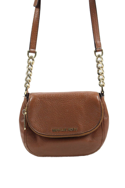Michael Michael Kors Women's Leather Gold Hardware Camel Crossbody Handbag