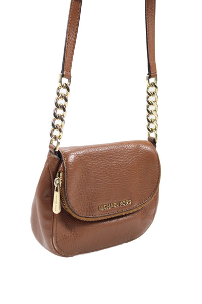 Michael Michael Kors Women's Leather Gold Hardware Camel Crossbody Handbag