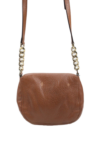 Michael Michael Kors Women's Leather Gold Hardware Camel Crossbody Handbag