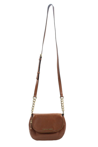 Michael Michael Kors Women's Leather Gold Hardware Camel Crossbody Handbag