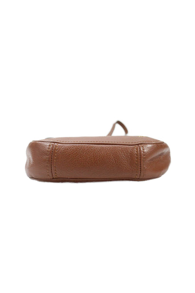 Michael Michael Kors Women's Leather Gold Hardware Camel Crossbody Handbag