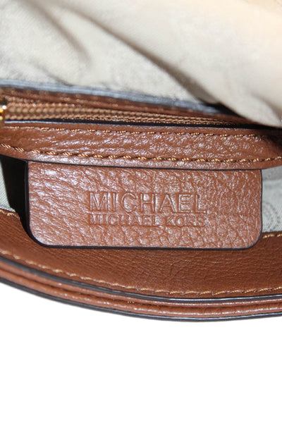 Michael Michael Kors Women's Leather Gold Hardware Camel Crossbody Handbag