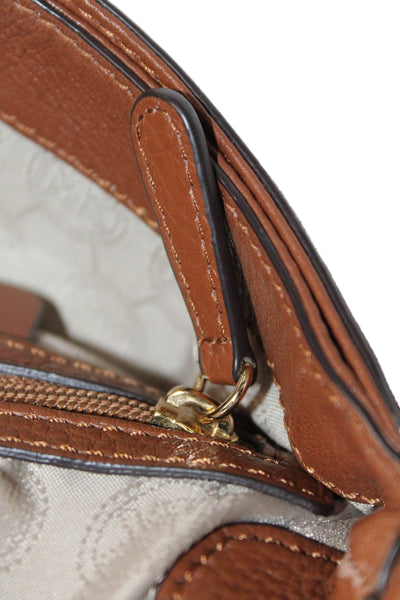 Michael Michael Kors Women's Leather Gold Hardware Camel Crossbody Handbag