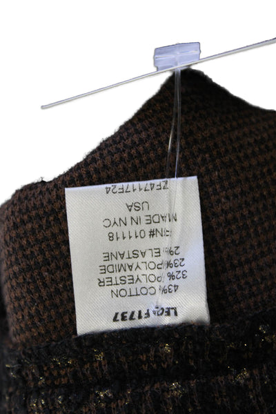 Avenue Montaigne Womens Ankle Cropped Black Checked Pants Size 00
