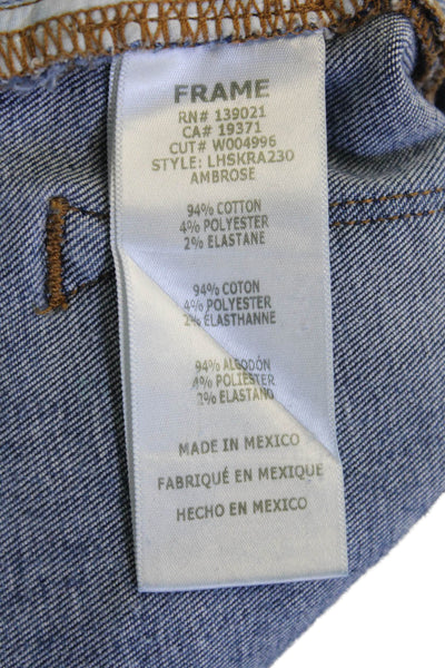 Frame Womens Ankle Skinny Jeans Dark Blue Mid Rise Size 24