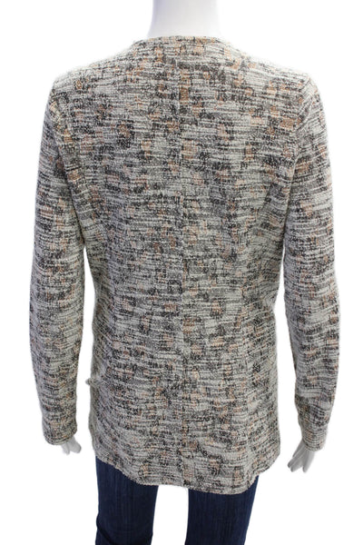 Dolan Womens Gray Zip Coatigan Crewneck Long Sleeve Fall Size XS