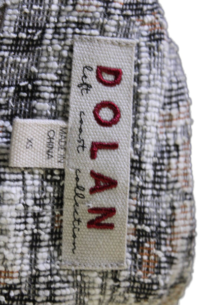 Dolan Womens Gray Zip Coatigan Crewneck Long Sleeve Fall Size XS