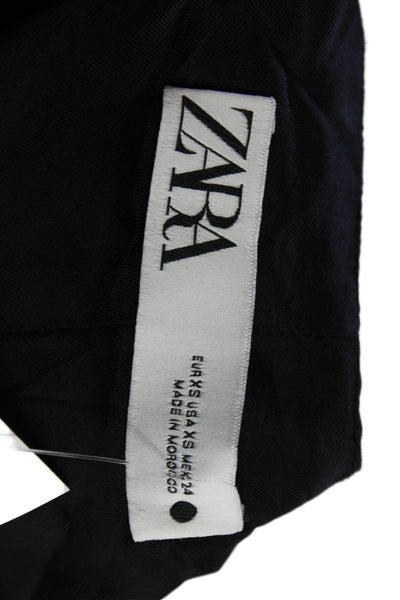 Zara Women Black V-Neck Polyester Vest Sleeveless Size XS