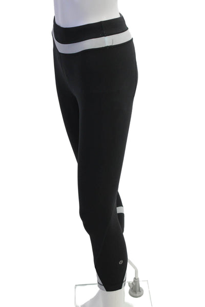 Lululemon Women Capri Leggings Pants Black Nylon Size 4