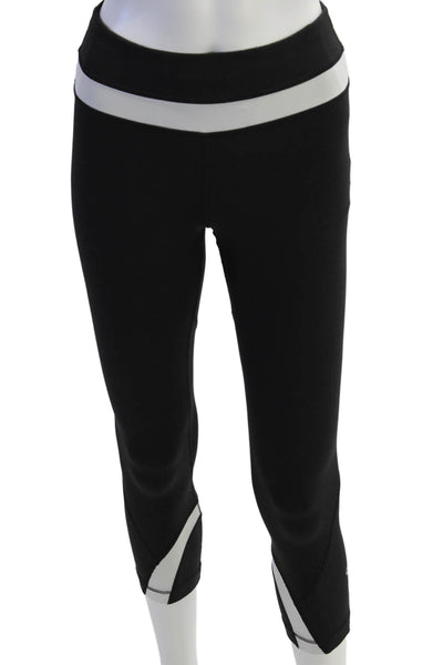 Lululemon Women Capri Cropped Black Nylon Leggings Size 2