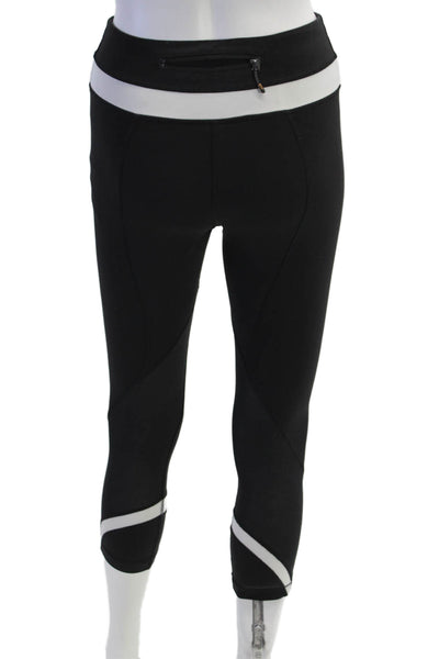 Lululemon Women Capri Cropped Black Nylon Leggings Size 2