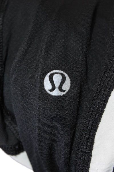 Lululemon Women Capri Cropped Black Nylon Leggings Size 2