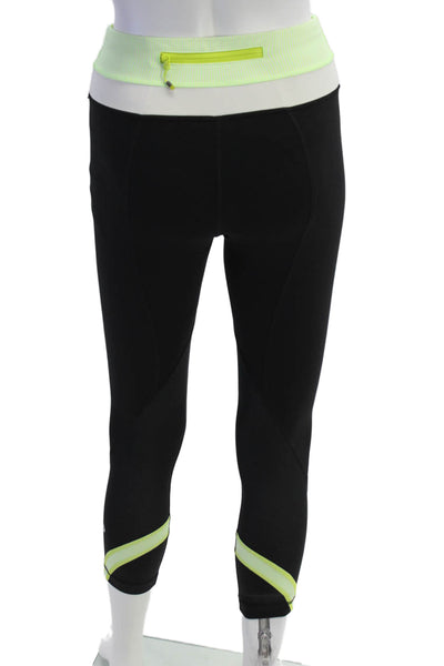 Lululemon Women Cropped Leggings Black Nylon Graphic Skull Size 2