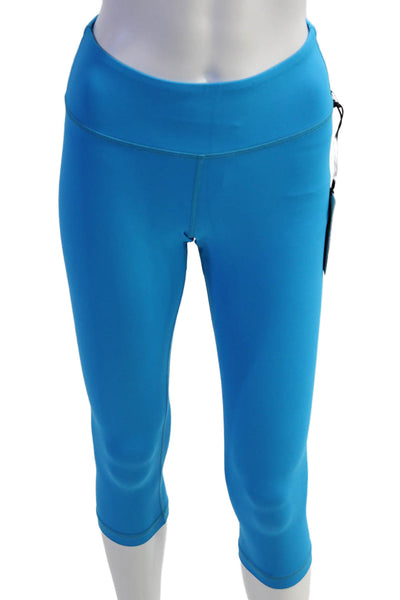 Vimmia Women Capri Leggings Blue Drawstring 89% Amni Nylon Size XS