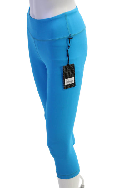Vimmia Women Capri Leggings Blue Drawstring 89% Amni Nylon Size XS