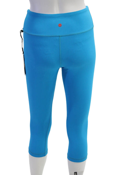 Vimmia Women Capri Leggings Blue Drawstring 89% Amni Nylon Size XS