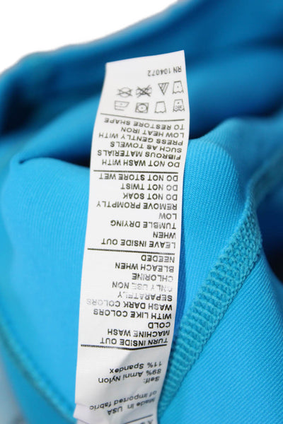 Vimmia Women Capri Leggings Blue Drawstring 89% Amni Nylon Size XS