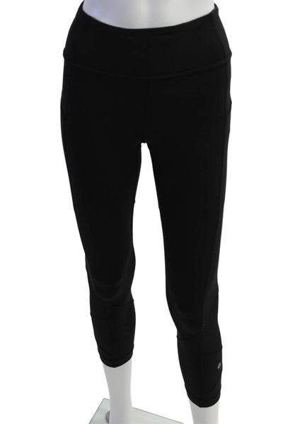 Lululemon Women Ankle Cropped Leggings Black Nylon Zip Size 2