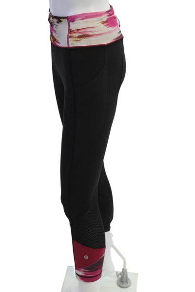 Lululemon Women Capri Cropped Nylon Leggings Black Size 2