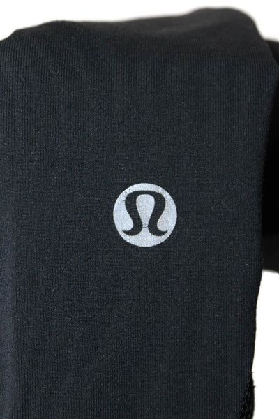 Lululemon Womens Cropped Ankle Nylon Leggings Black Zip Size 4