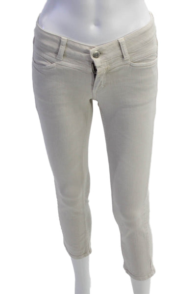 Closed Women Skinny Ankle Jeans Beige Size 25