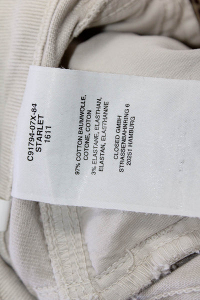 Closed Women Skinny Ankle Jeans Beige Size 25