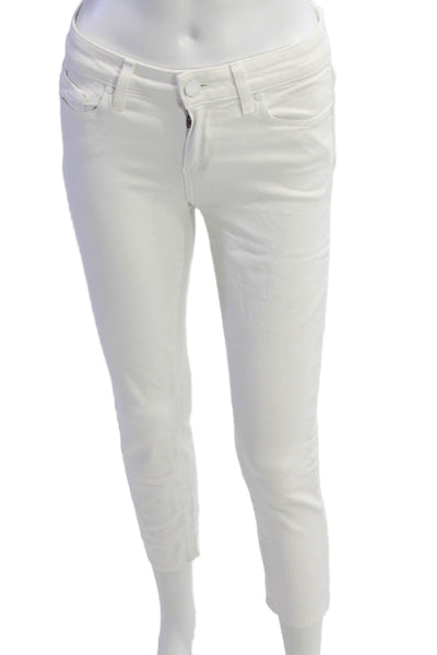 Paige Womens Low Rise Ankle Skinny Jeans White Size 26