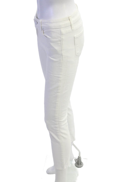 Paige Womens Low Rise Ankle Skinny Jeans White Size 26
