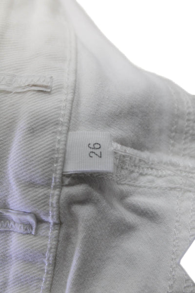 Paige Womens Low Rise Ankle Skinny Jeans White Size 26
