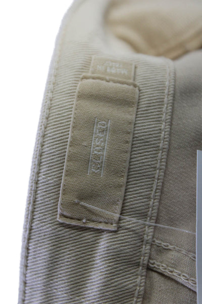Closed Women Beige Ankle Cropped Low Rise Pants 97% Cotton Size 25