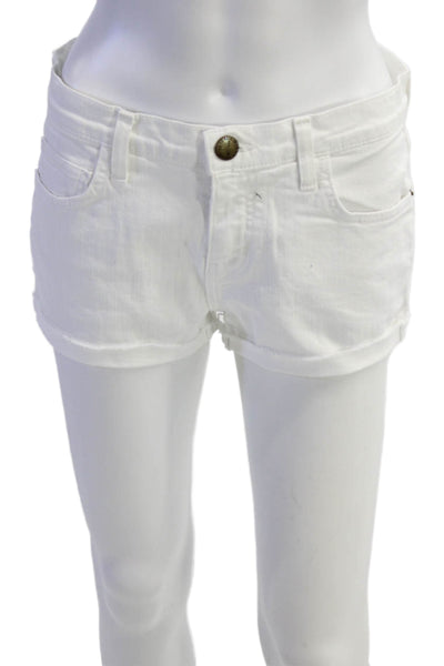 Current/Elliott Unisex White Cotton Shorts Size 26